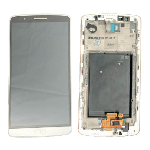 LG Pantalla LCD G3 D855 Completa Blanca Con Marco