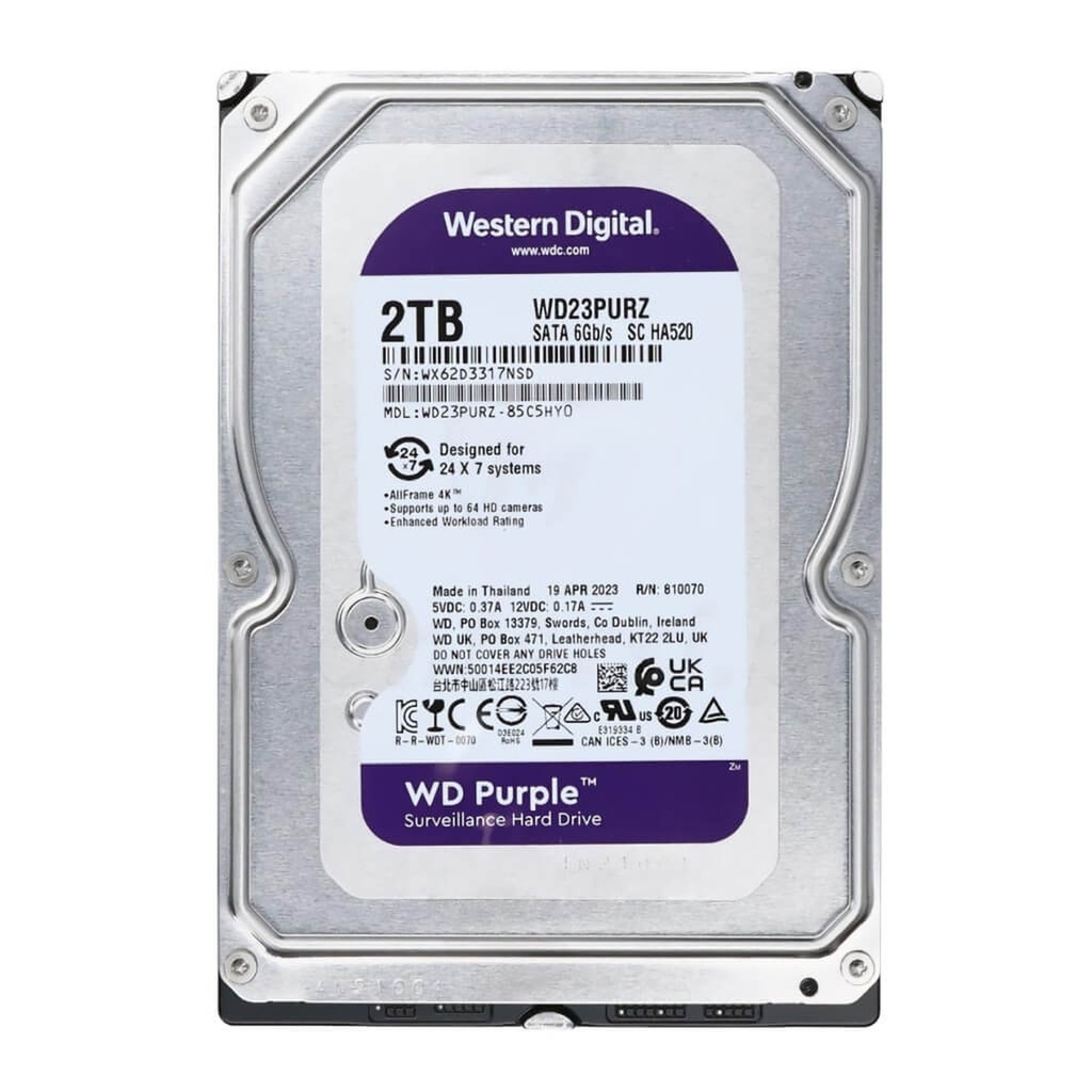 [360102043] Disco Duro 2TB Western Digital Purple 3.5" Sata III 5400 Rpm