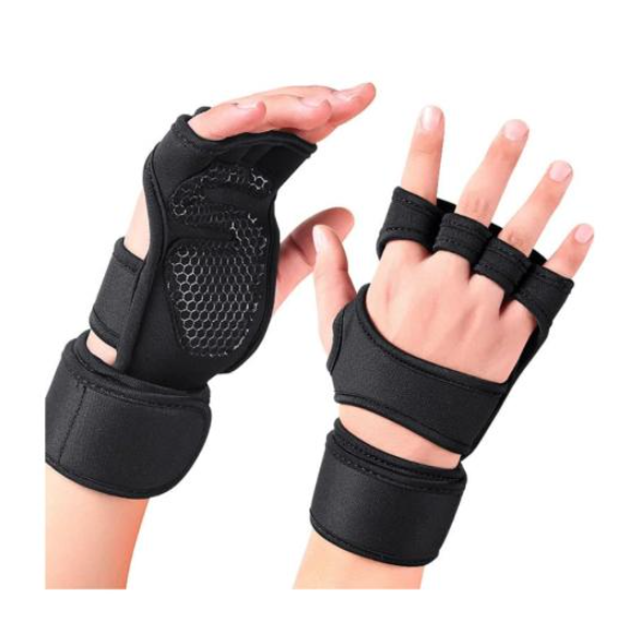 [GYM188-M] Guantes Gimnasio Negro Talla M Entrenamiento Personal