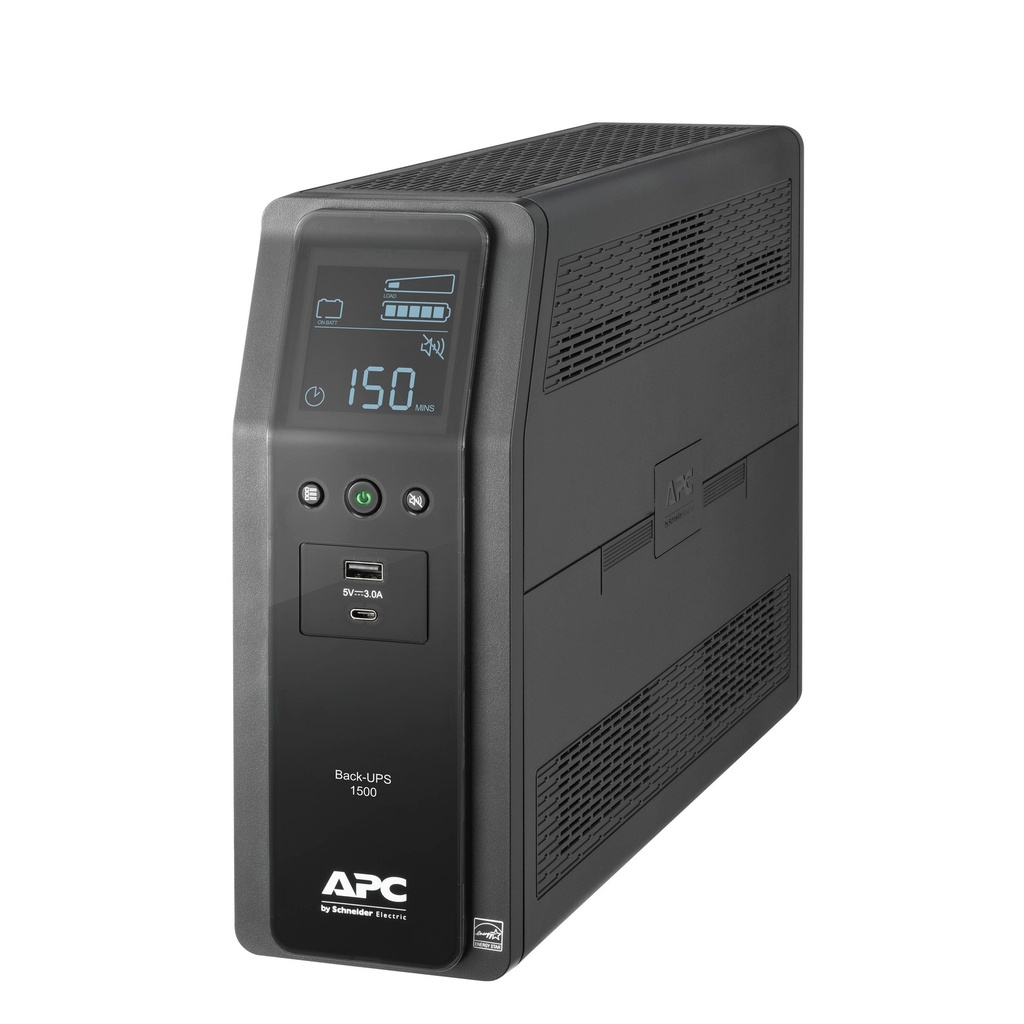 [2001087] UPS Apc Back 1500VA LCD 10OUT 2USB BR1500M2-LM Negro