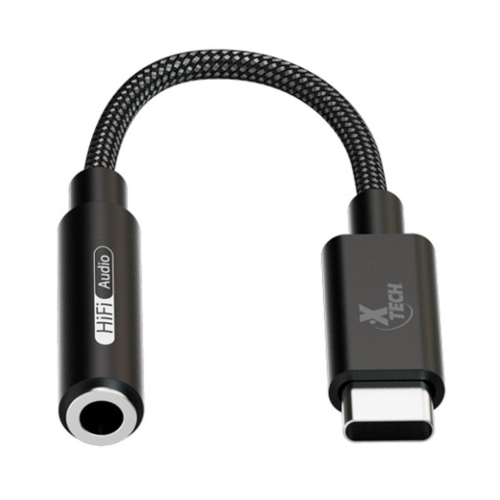 [AB005XTK24] Xtech Adaptador USB-C a Jack 3.5mm Negro XTC-509