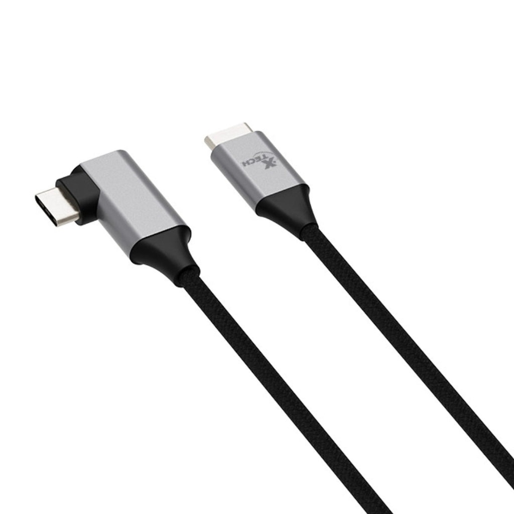 [AB005XTK21] Xtech Cable USB-C a USB-C Ángulo Recto 3m Negro XTC-531