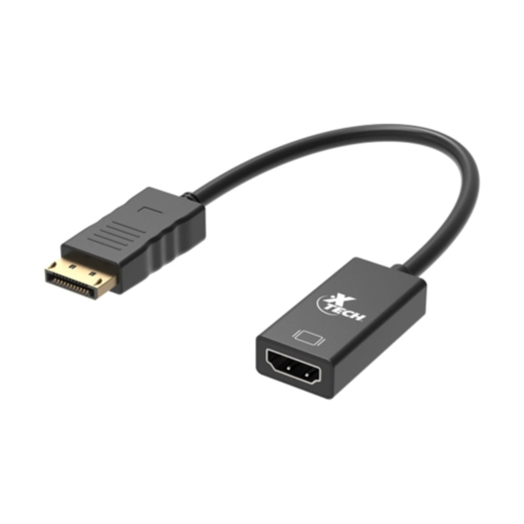 [AB005XTK15] Xtech Adaptador de Pantalla DisplayPort a HDMI Negro XTC-378