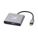 Xtech Adaptador USB-C a HDMI/USB 3.0 3 en 1 XTC-566