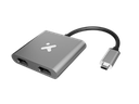 Xtech Adaptador USB-C Dual HDMI 4K XTC-548 Plata
