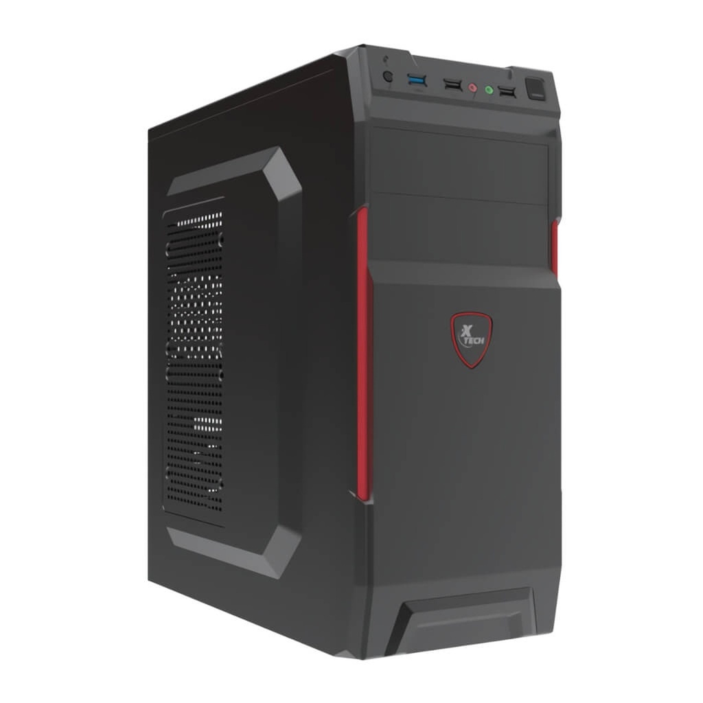 [CS513XTK11] Xtech ATX Desktop Case Black/Red 600W PS