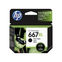 HP 667XL Cartucho Tinta Negro 3YM81AL Original