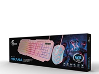 [ID223XTK11] Xtech Teclado y Mouse Inalámbrico Gaming Español USB Rosa