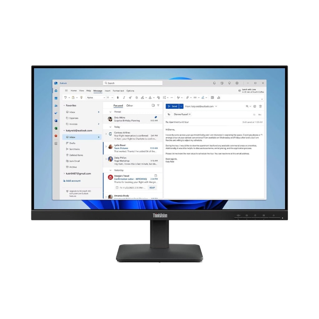 [MT655LEN97] Monitor Lenovo ThinkVision S24-4e 23.8" IPS FHD HDMI VGA