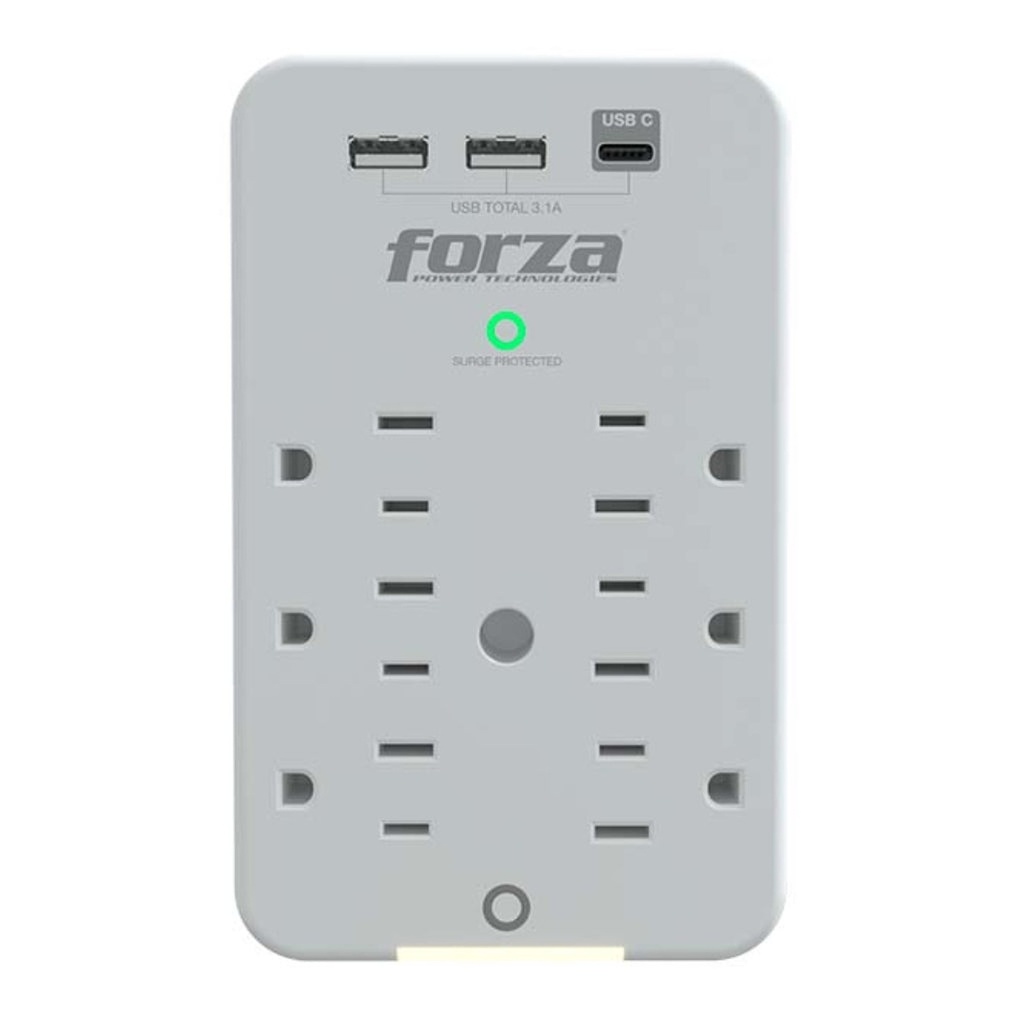 [AU130FOR32] Forza FWT-631USBC Protector Sobretension Montaje Pared 125V
