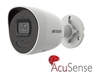 [ES207HIK73] Hikvision Cámara Mini Bala 4MP AcuSense Luz Estroboscópica DS-2CD2046G2-IU/SL