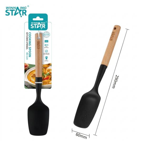 [ED4010] Cuchara Winning Star St-7556 Cocina Silicona / Nylon / Madera
