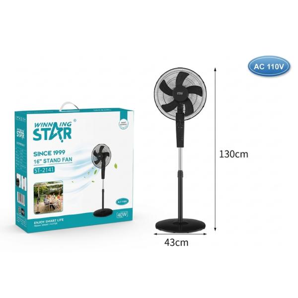 [ED3008] Winning Star Ventilador Pie ST-2141 16" 3 Velocidades Negro