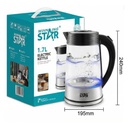 Hervidor Vidrio Winning Star ST-2067 1.8L 1000W Eléctrico