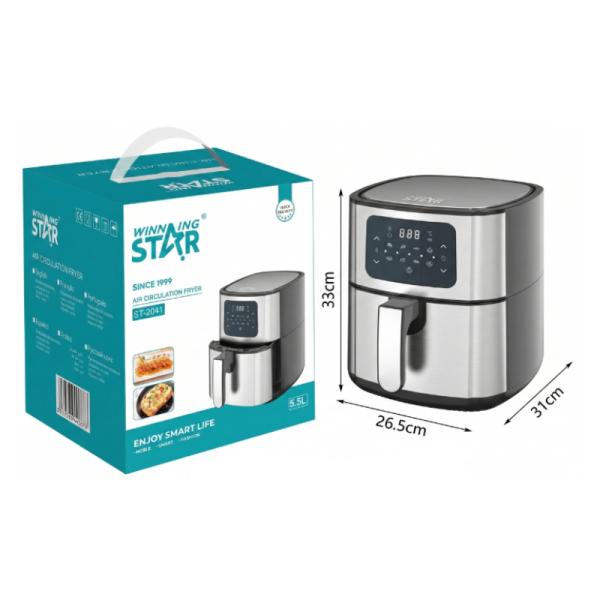 [ED1016] Freidora de Aire Winning Star 5.5L 1400W ST-2041 Digital