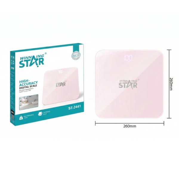 [ED3006] Winning Star Báscula Digital ST-2441 Vidrio Templado Hasta 180KG