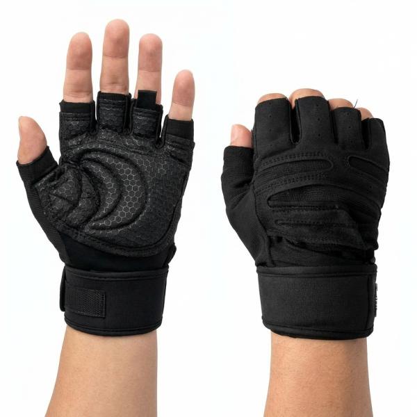 Guantes Gimnasio Negro Talla L