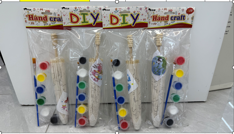 [RM-CREFIG0406] Generica Figura Sombrilla Papel Pintable - Diseño Mix