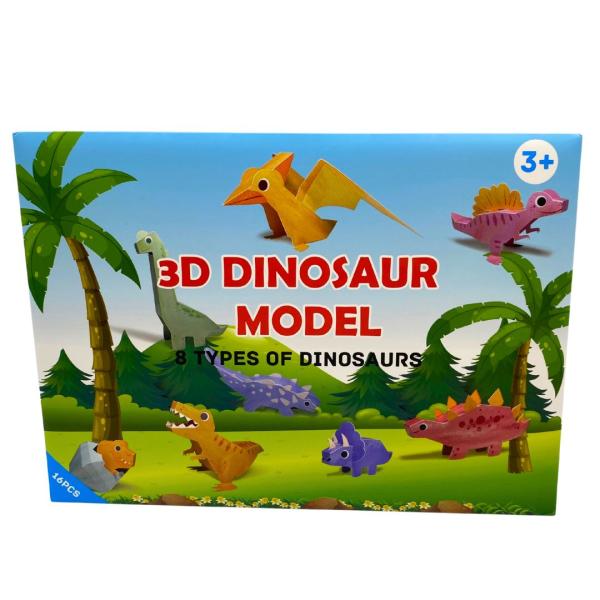 [RM-CREJUE0080] Figuras 3D de Papel Dinosaurios - Juego Creativo
