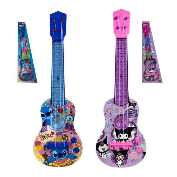 [TK-JGTR077] Guitarra Infantil Dos Estilos 41cm Plástico Resistente
