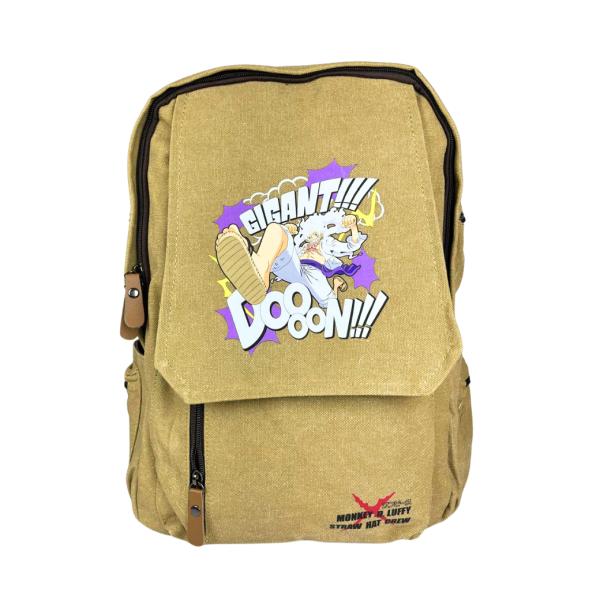 [TK-B138] One Piece Bolso Lona Caqui Luffy Gear 5 - Bolso Casual