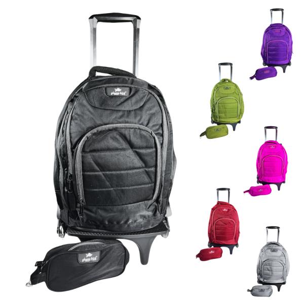 [TK-B127-1] SET DE BOLSO GLOSSY CON RODINES VARIOS ESTILOS A ELEGIR NEGRO