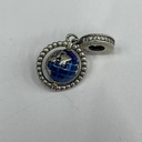 Poderosa Charm Colgante Mundo Giratorio - Joyeria Fina