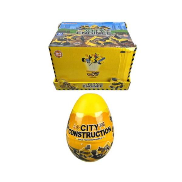 [PD-AJU0003] Huevo Sorpresa Vehiculos Construccion Plastico AJU0003