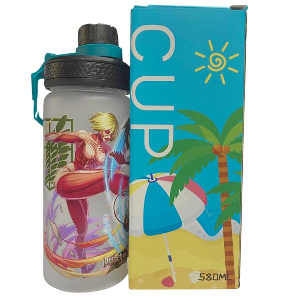 [TK-BP037] BOTELLA PLASTICA DE MIKASA - ATTACK OF TITANS TRANSPARENTE TRANSPARENTE