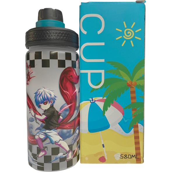 [TK-BP019] BOTELLA PLASTICA DE KEN KANEKI - TOKYO GHOUL TRANSPARENTE TRANSPARENTE