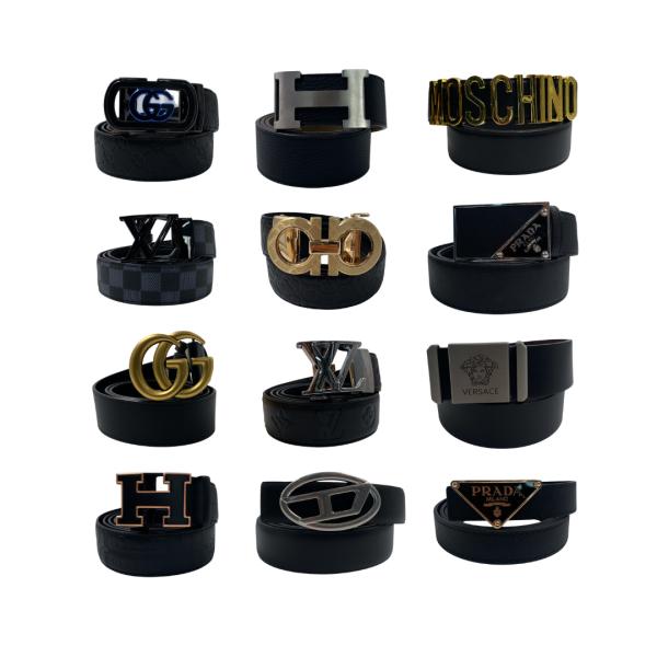 [PD-FFC0341] Faja Poderosa Negra Celine Hebilla Dorada Logo 85cm