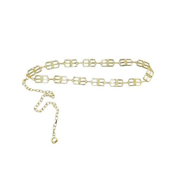 [PD-JCC0010] Poderosa Faja Metálica Diseño Balenciaga Dorada JCC0010