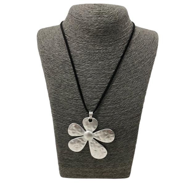 [PD-JJC0260] Poderosa Collar Bohemio Flor Margarita Plateada JJC0260