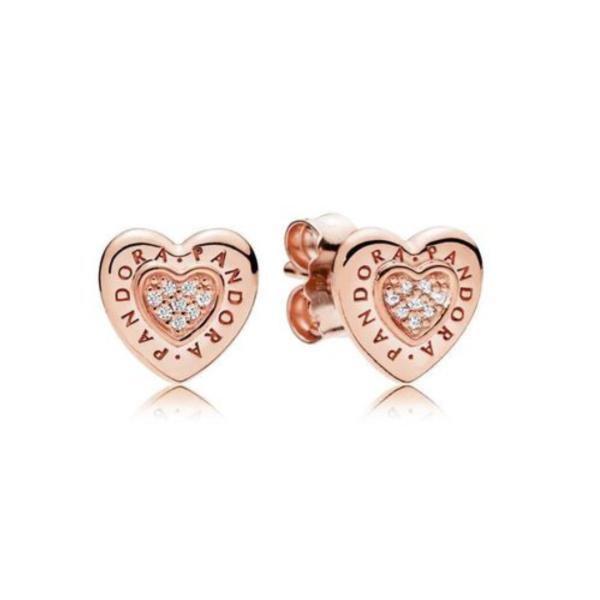 [PD-PPE0044] ARETES CORAZON ORO ROSA