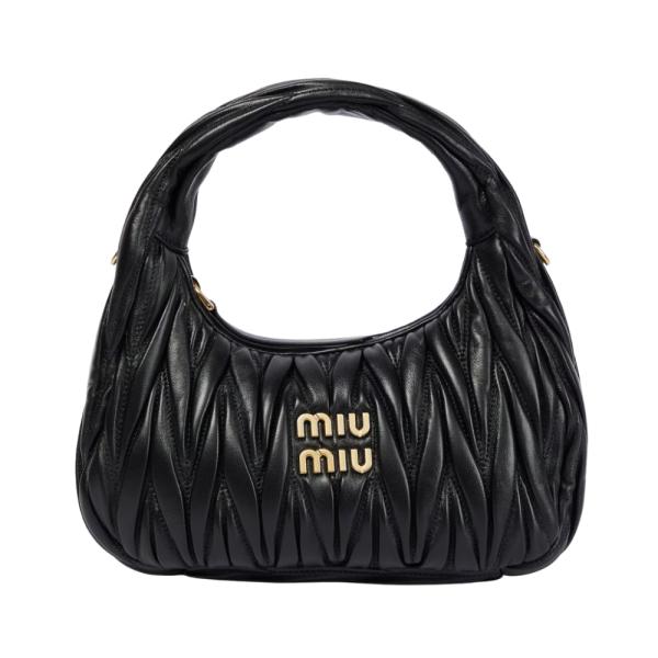 [PD-BMN0085] BOLSO MANO DISEÑO HOBO WANDER MIU MIU NEGRO