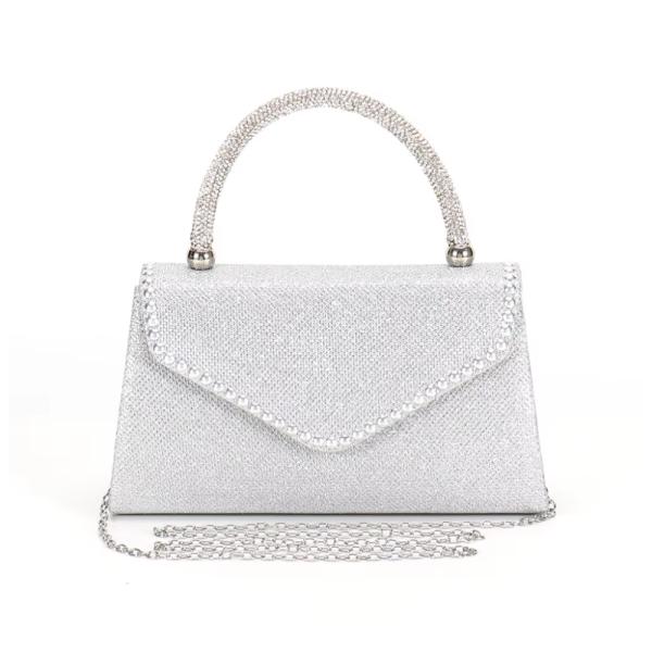 [PD-BMN0070] BOLSO DE MANO YL-2458 PLATEADO