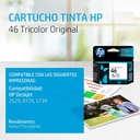 HP Cartucho Tricolor 46 750Pgs CZ638AL