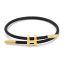 PULSERA AJUSTABLE DE CUERDA HERMES NEGRO