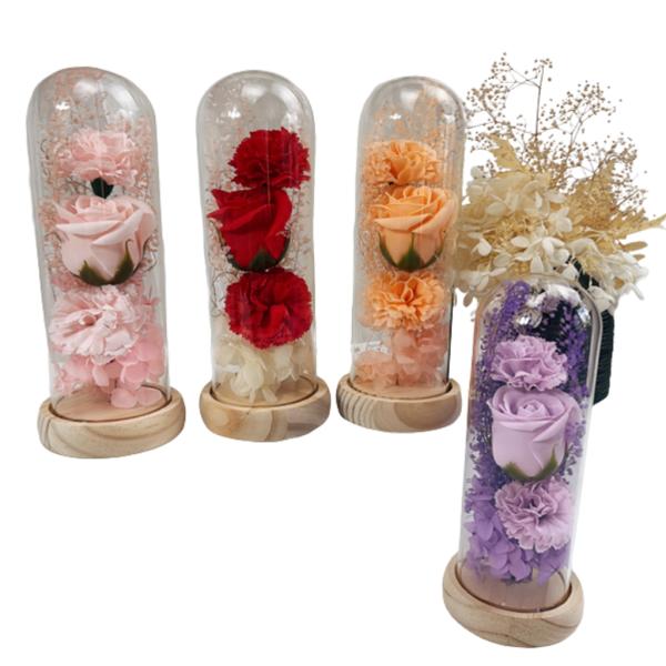 [PD-FRO0041] ROSA REAL PRESERVADA EN DOMO MODELO 1198-8 ROSADO