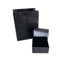 KIT DE BOLSA DE REGALO Y CAJITA PARA JOYERIA NEGRA