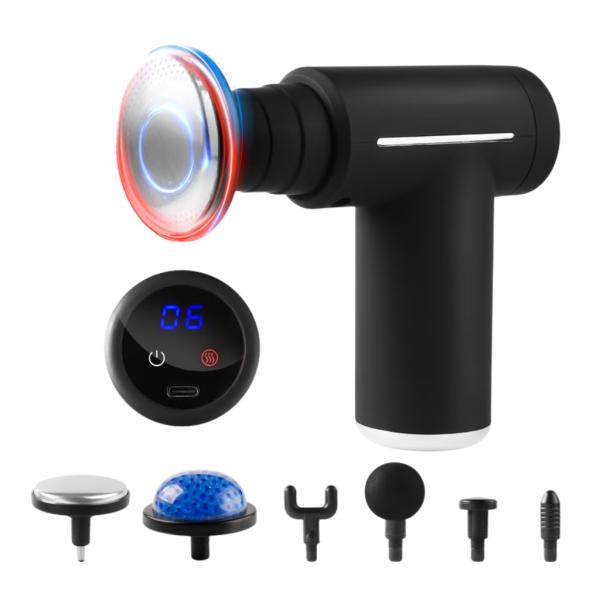 [PD-AMS0014] MINI MASAJEADOR DE COMPRENSION CALIENTE 8.4V1800mAH NEGRO