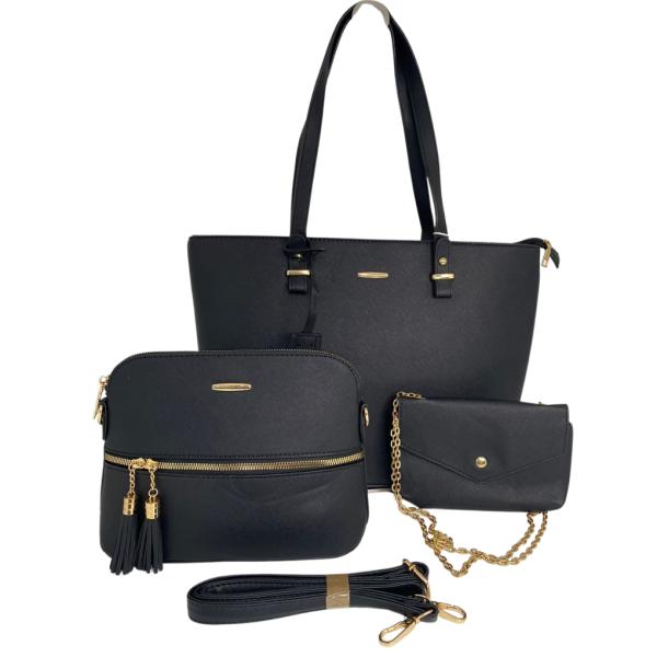 [PD-BHB0032] BOLSO 3 EN 1 PARA DAMA F2004-1 NEGRO