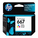 HP Cartucho de Tinta 667 Tricolor 3YM78AL