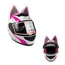 Casco Moto Hnj Orejas Blanco Talla XL