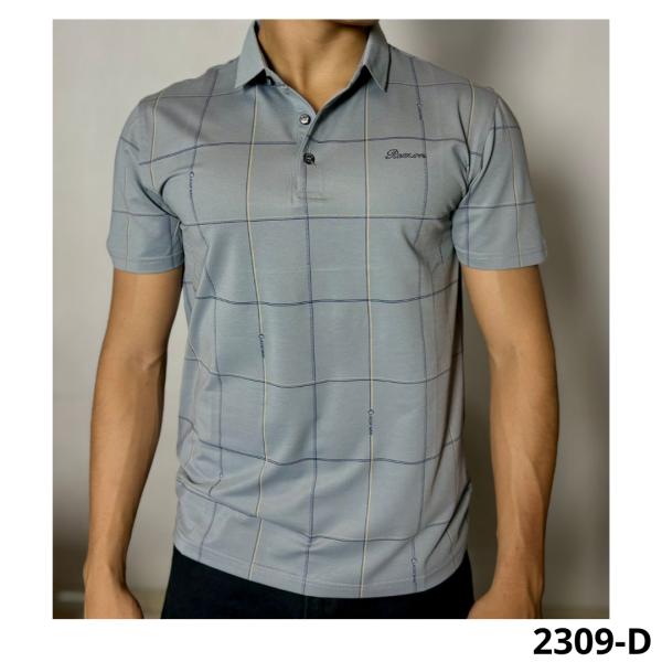 [IX-2309-D3] Camisa Cuello Polo Gris Tela Fria Talla L