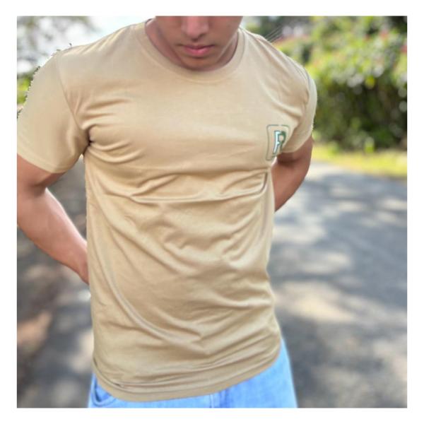 [IX-22692-A] Camisa Punto Cafe Claro Talla S Basica