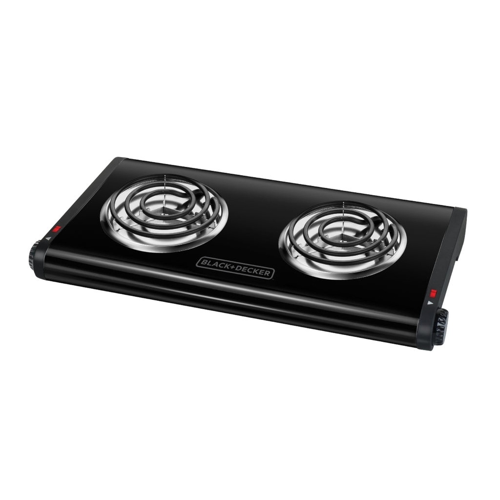 [BD00095] Black + Decker Hornilla Doble Eléctrica DB1002B - Cocina Versátil