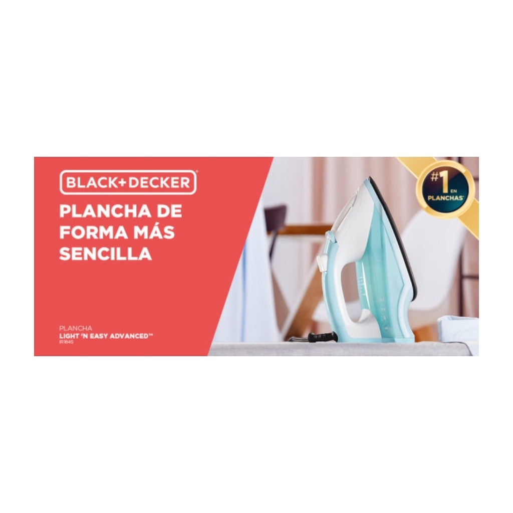 [BD00358] Black + Decker Plancha Vapor Light+Easy Verde - IR1845