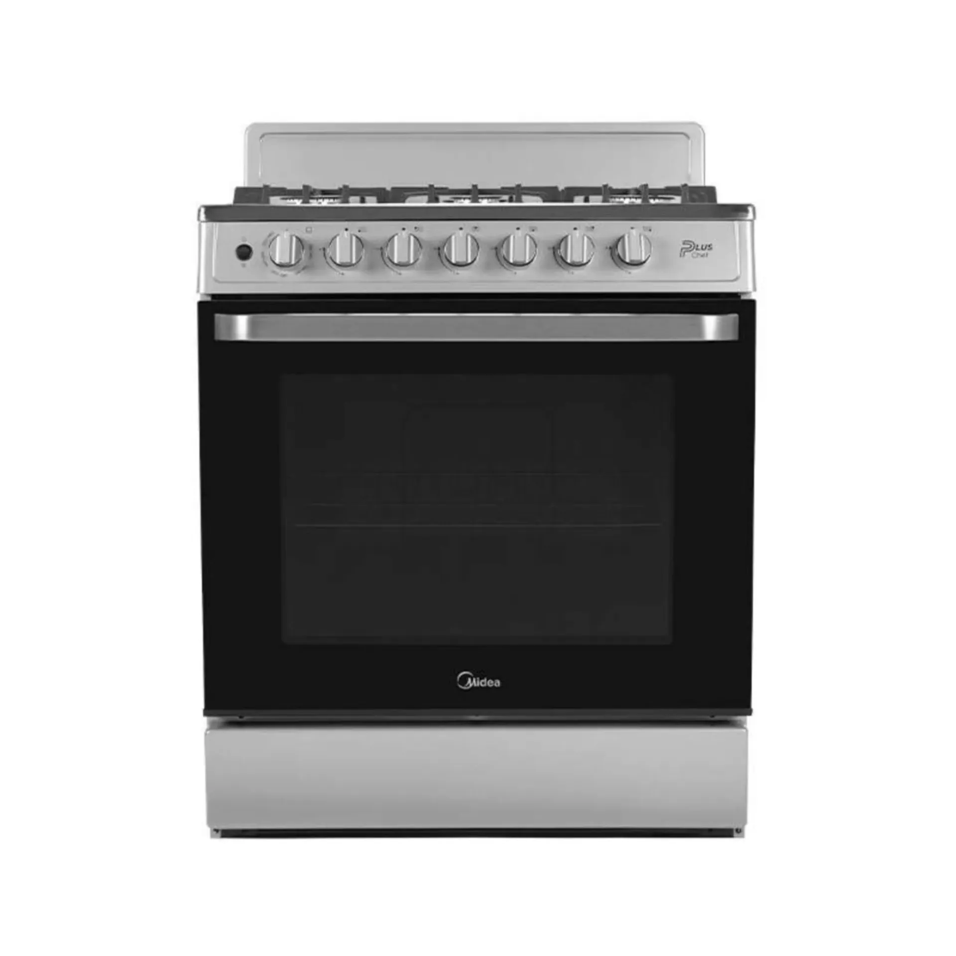 [MD00103] Midea Cocina a gas 30 pulgadas silver 6 quemadores capelo hierro fundido MGS30FS1BEABG