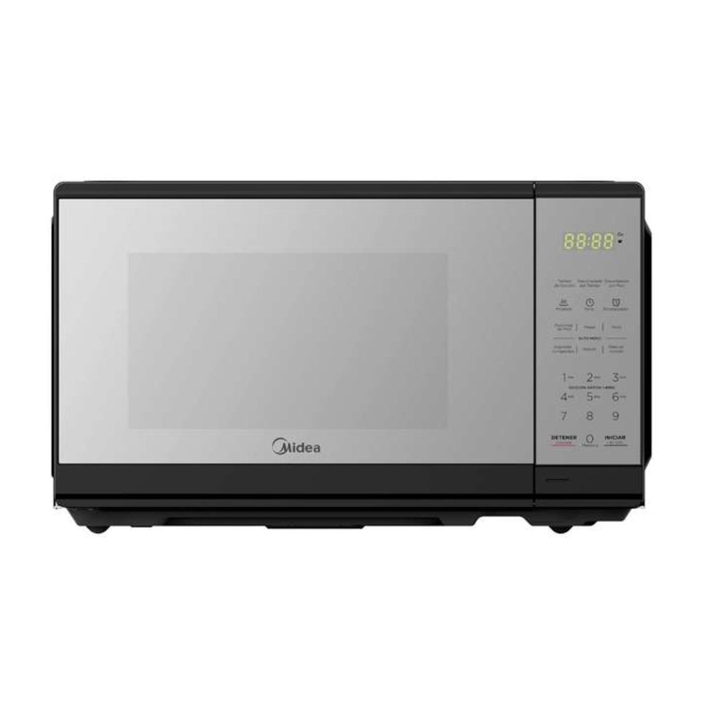 [MD00141] Midea microondas 0.7Pc puerta acabado espejo gabinete negro MMDF07S2MB